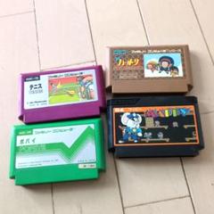 ファミコンソフト　カセット4本セット テニス ポパイ マッピー　ハットリくん