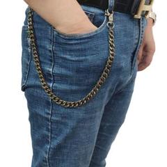 ウォレットチェーン ゴールド 40cm ヴィンテージ加工 アメカジ 重厚感