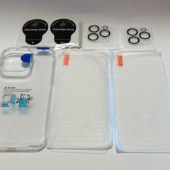 iPhone15Pro Maxクリアケース ガラス/カメラフィルムセット