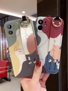 ☆スマホショルダー☆ iPhone15 TPU ベルト付き　赤