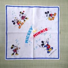 【値下げ】ハンカチ ディズニー ミッキーマウス ミニーマウス 昭和レトロ