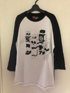 STUSSY 七分袖　Tシャツ　白×黒　Mサイズ　美品