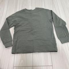 無印　グリーン長袖カットソー 140