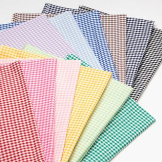 【新着商品】KIYOHARA ギンガムチェック3ｍｍ 生地 シャンブレー 薄手 
