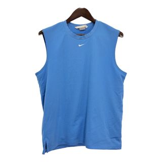00年代 NIKE ナイキ メッシュ ノースリーブＴシャツ スポーツ ライトブルー(メンズ M)中古 古着 T8308