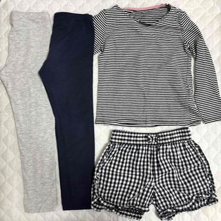 H&M 西松屋　　スパッツ　カットソー　半ズボン　モノトーン