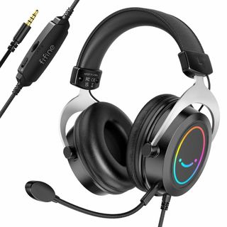 【在庫処分】FIFINE ゲーミングヘッドセット 3.5mm接続 有線 密閉型 